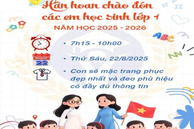 Trường TH Nguyễn Viết Xuân thông báo lịch tập trung học sinh lớp 1 – Năm học 2025-2026